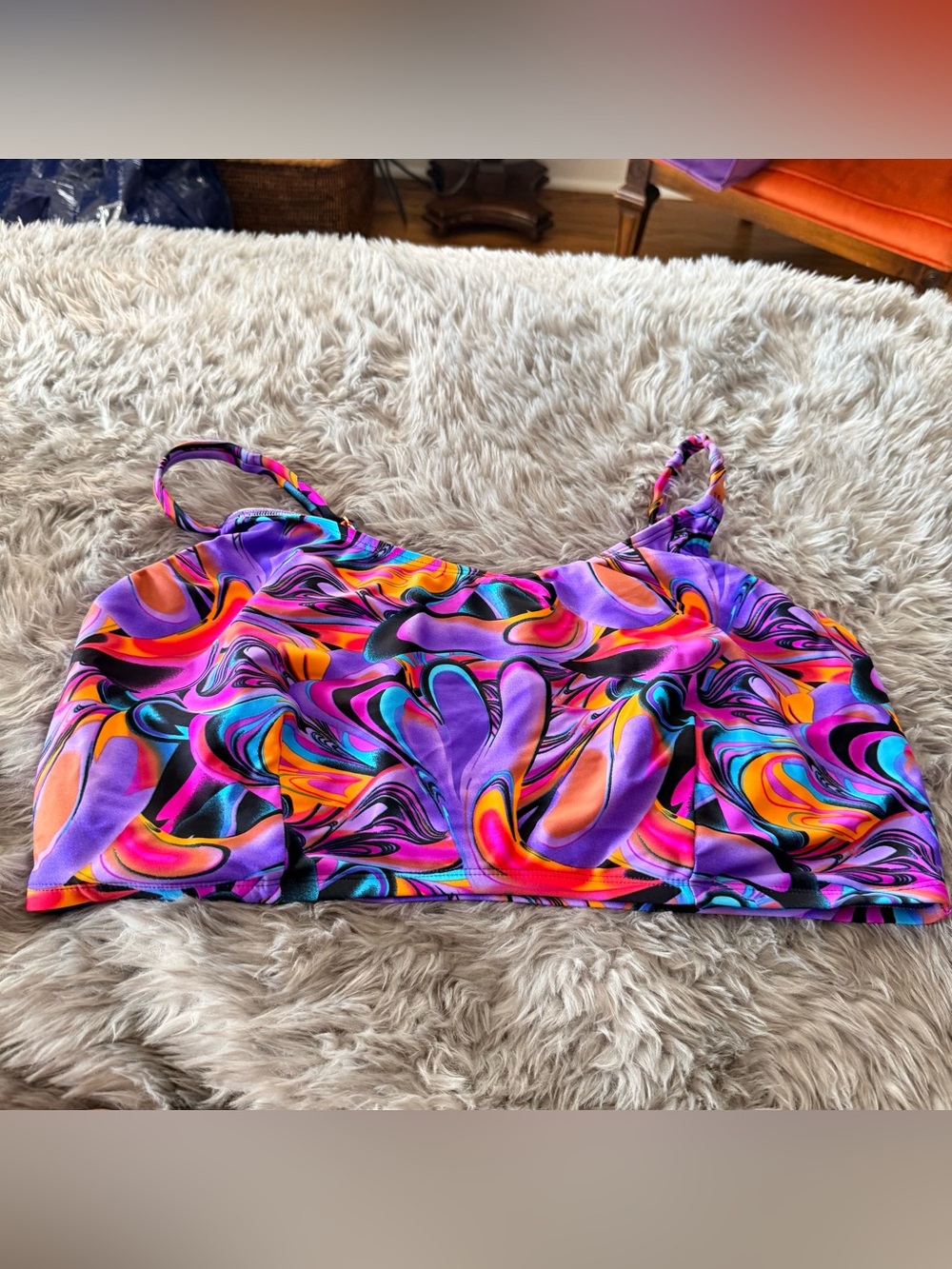 Curvy Beach purple haze scoop top 3x